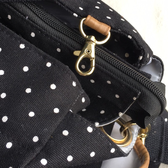 Extra large Mud Pie Black / white dot diaper bag - Picture 8 of 8